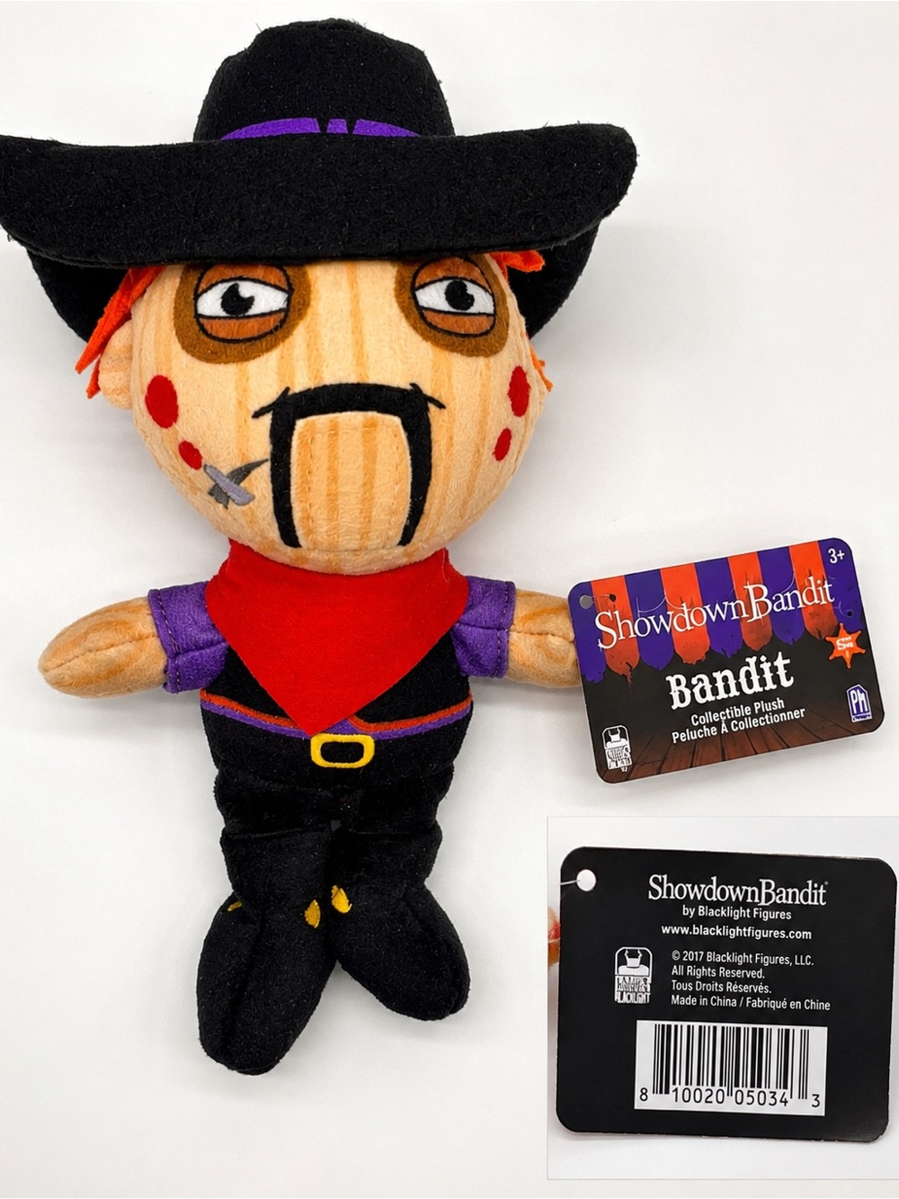 ShowdownBandit Bandit Plush - Black Hat & Red Bandana